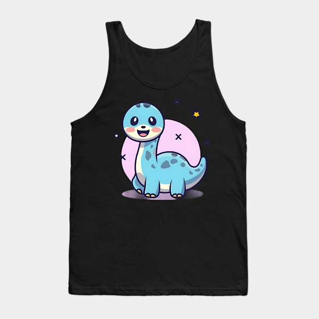 Cute Kawaii dinosaur Tank Top by Spaceboyishere